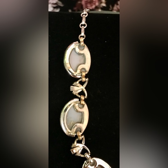 Vintage Coro Powder Blue And Silver Tone Hook Closure Choker Necklace 16.5” - Picture 10 of 11